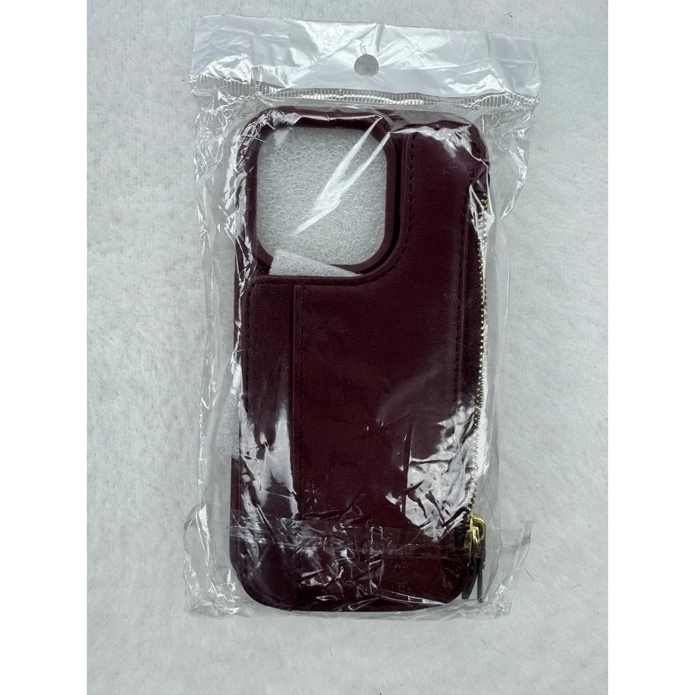 iPhone 14 Pro Case Clear & Burgundy‎ Wallet Cases Lot NEW
